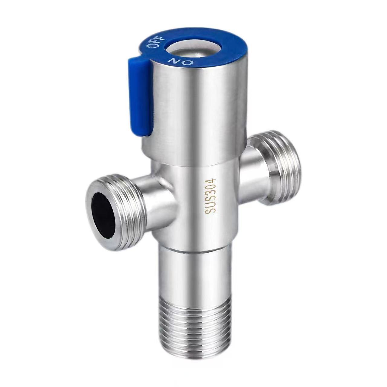 Blue Handle 180 ° Dual Outlet Three-Way бурч клапан