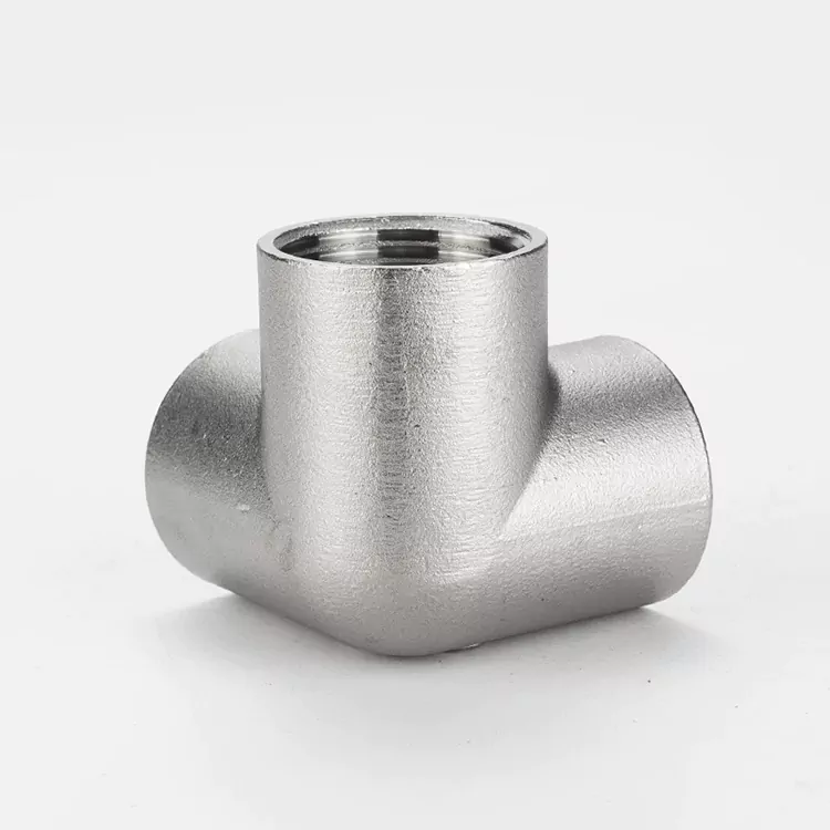 BSP Дат баспас болоттон жасалган 3D Tee Pipe Fitting