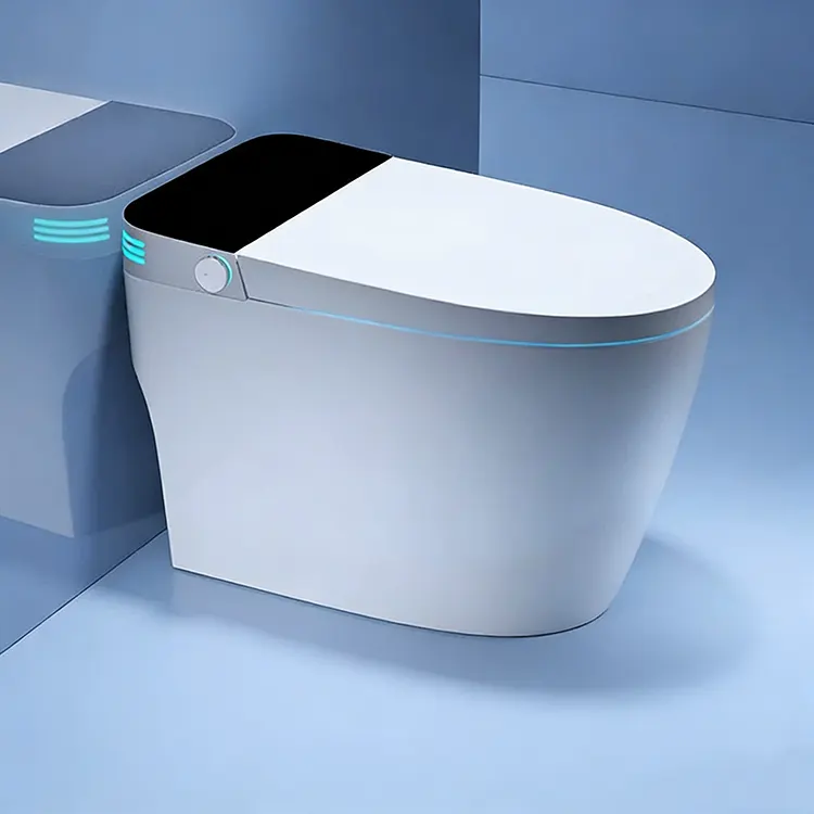 LED Digital Display Automatic Lid Flip-Top Foam Shield Siphon Smart туалет