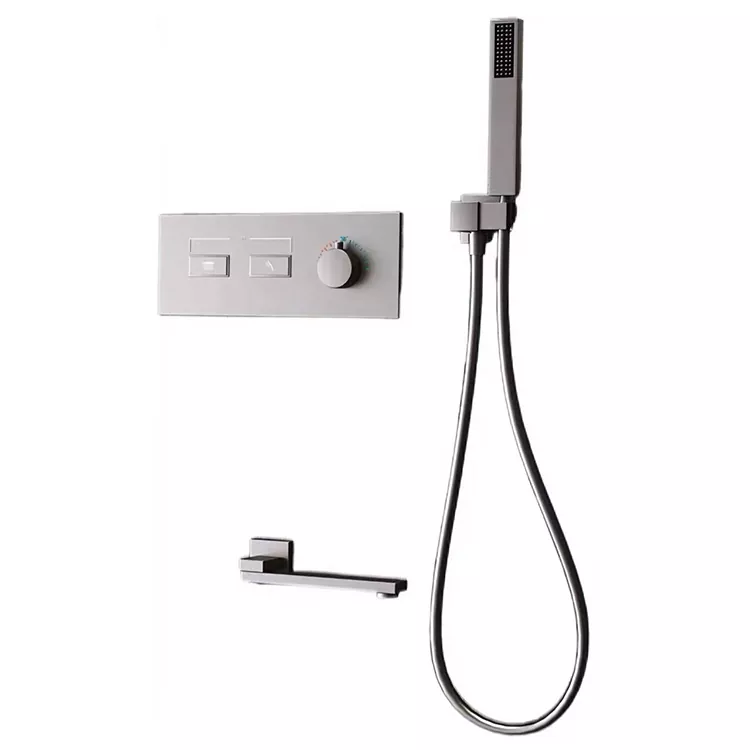 Minimalist Dark Gunmetal Dual Outlet душ башы