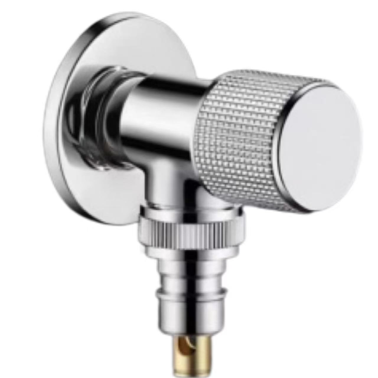 Mirror Chrome Knurled Knur кир жуугуч машина суу токтотуу клапан