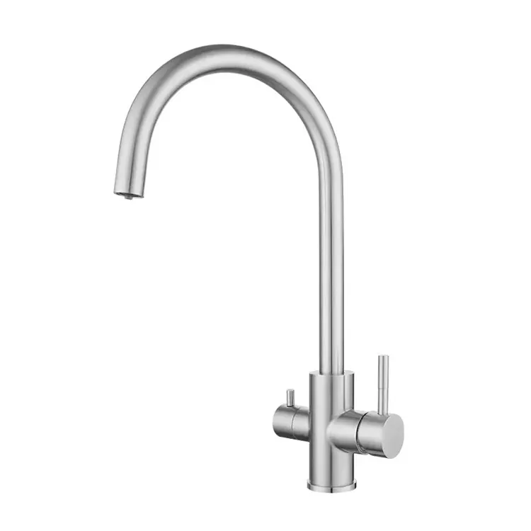 Swan Neck 3-in-1 Kitchen ысык жана муздак кран Swan Neck 3-in-1 Kitchen ысык жана муздак кран
